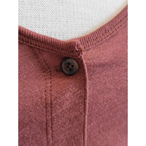 NWT Old Navy Button Front Slub Knit Top Tee Shirt Boxy 100% Cotton Size XS - Picture 4 of 8